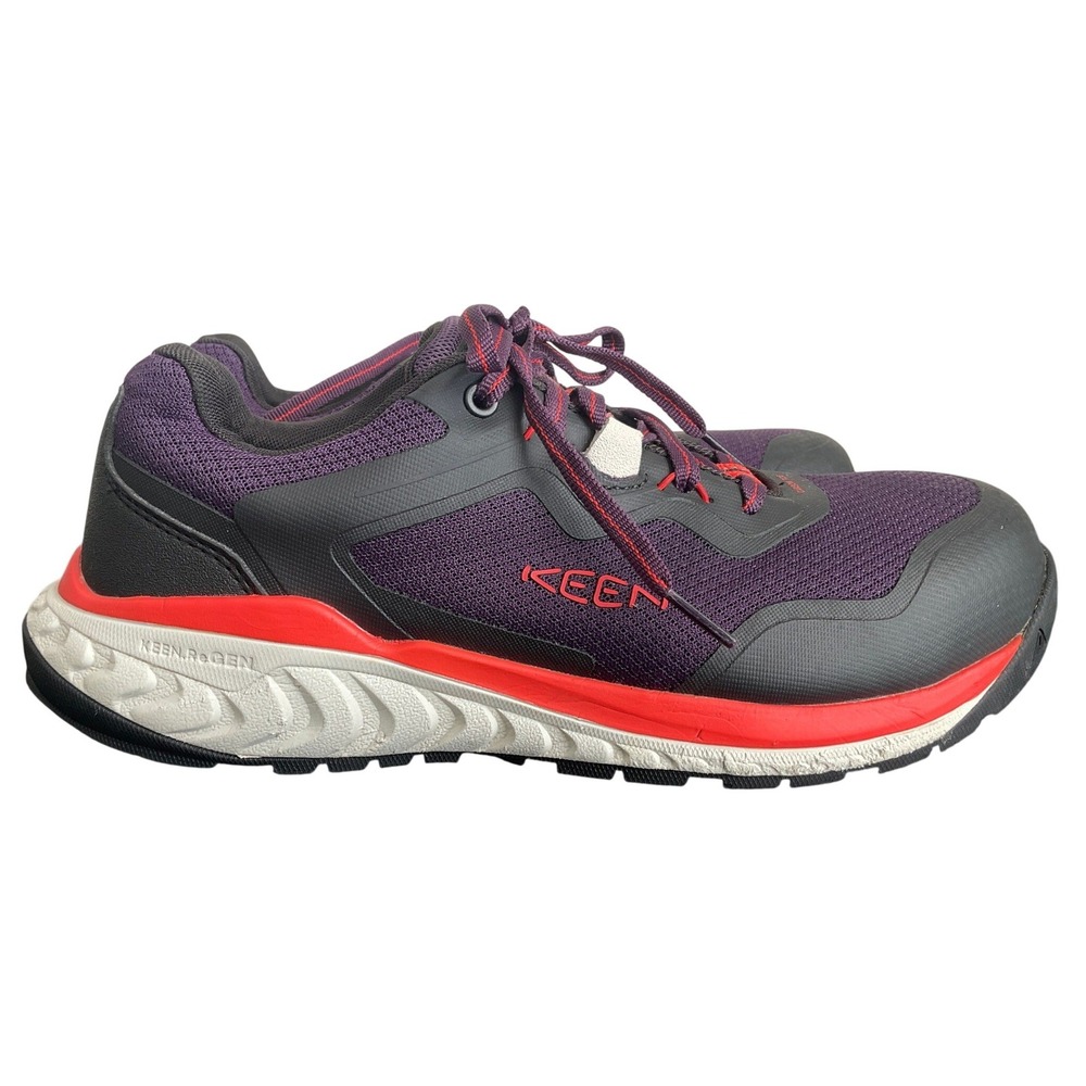 KEEN Utility Sparta Low Carbon Toe Work‎ Shoes Mens 10D Plum Coral Black EH